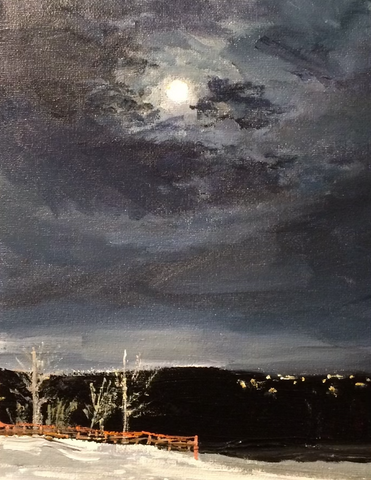Moonlight, Boler Mountain (on canvas)