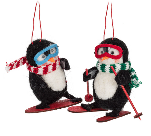 Winter Sport Penguin Ornament