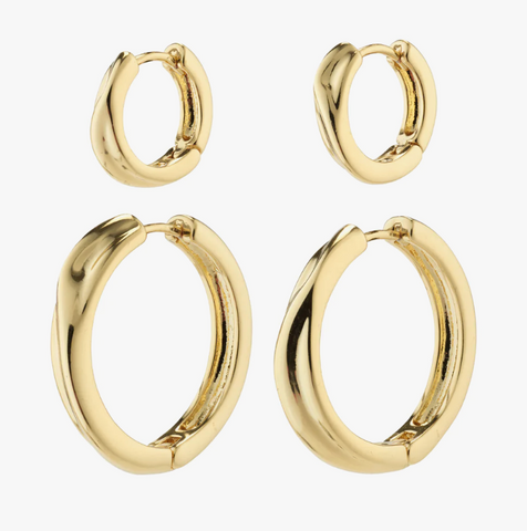 Earrings - ALLIE Hoop 2-in-1 Set, Gold