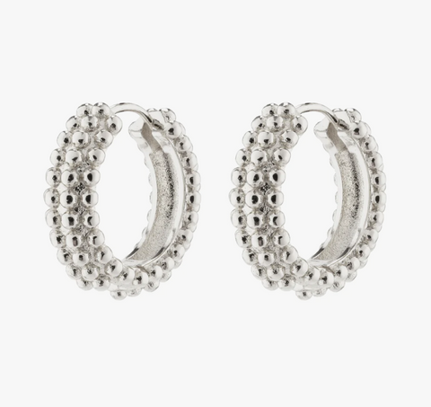 Earrings - ANITTA Recycled Bubble Hoops, Silver
