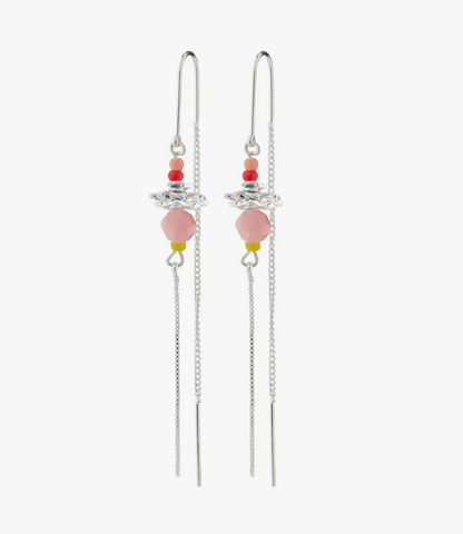 Earrings - PAUSE Multi-coloured Chain, Silver