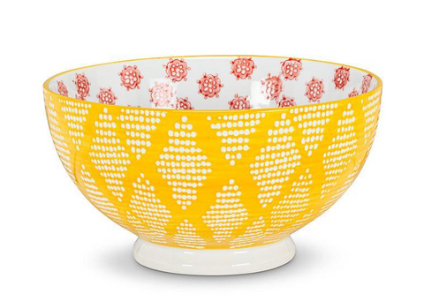 Deep Bowl - Yellow/Red
