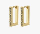 Earrings - COBY crystal square (gold or silver)