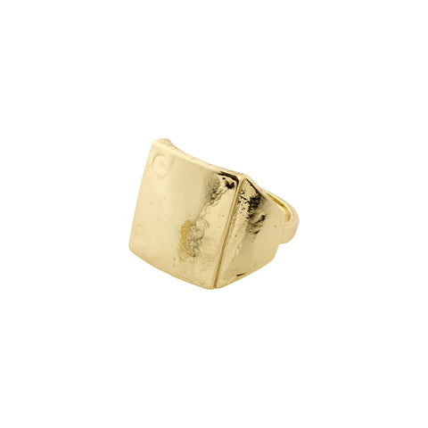 Ring - ANNI Rustic Signet, Gold